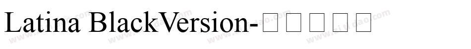Latina BlackVersion字体转换